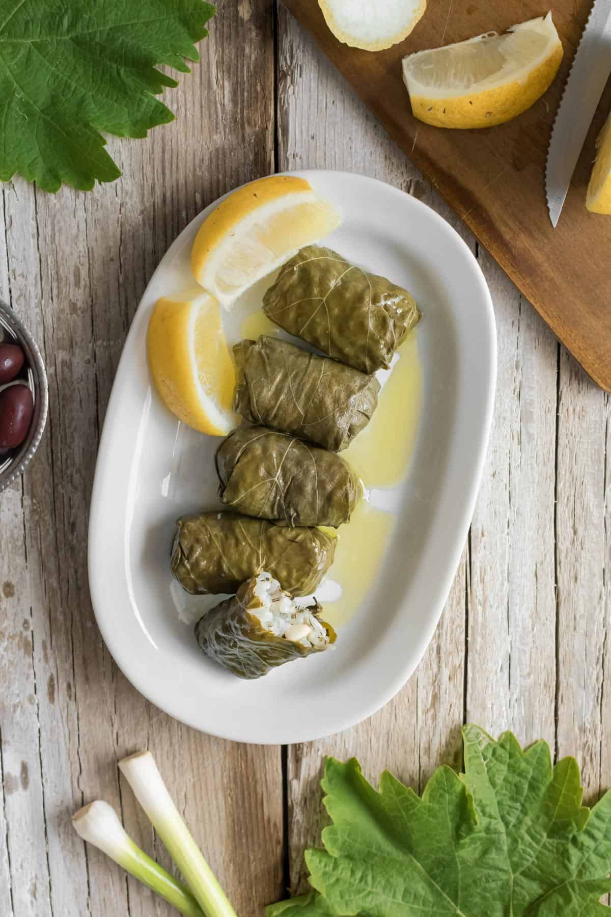 Homemade Stuffed Grape Leaves	(VEGAN)