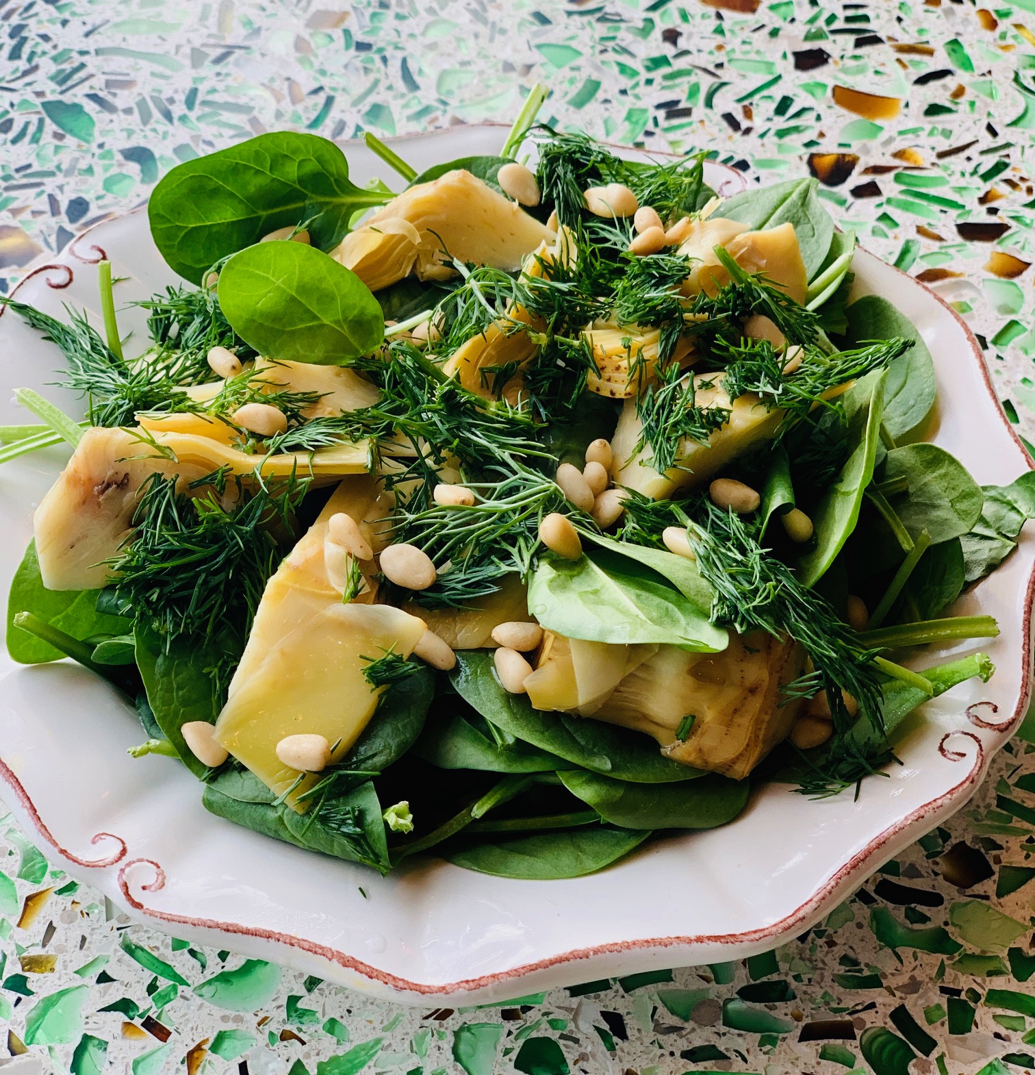 Spinach Artichoke Salad